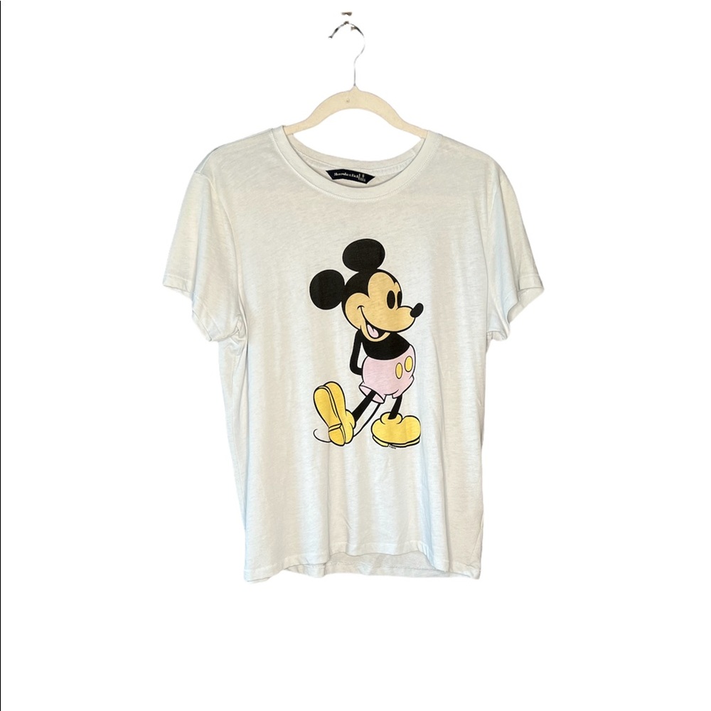 Light Blue Mickey Mouse Graphic Tee
